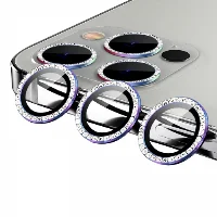 Apple iPhone 11 Pro Taşlı Kamera Lens Koruyucu CL-06 - Renkli