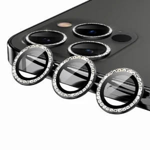 Apple iPhone 11 Pro Taşlı Kamera Lens Koruyucu CL-06 - Siyah