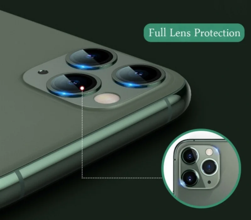 Apple iPhone 12 (6.1) Kamera Lens Koruyucu CL-02 - Beyaz