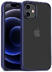 Apple iPhone 12 (6.1) Kılıf Arkası Cam Kenarları Silikon Hom Kapak - Mor