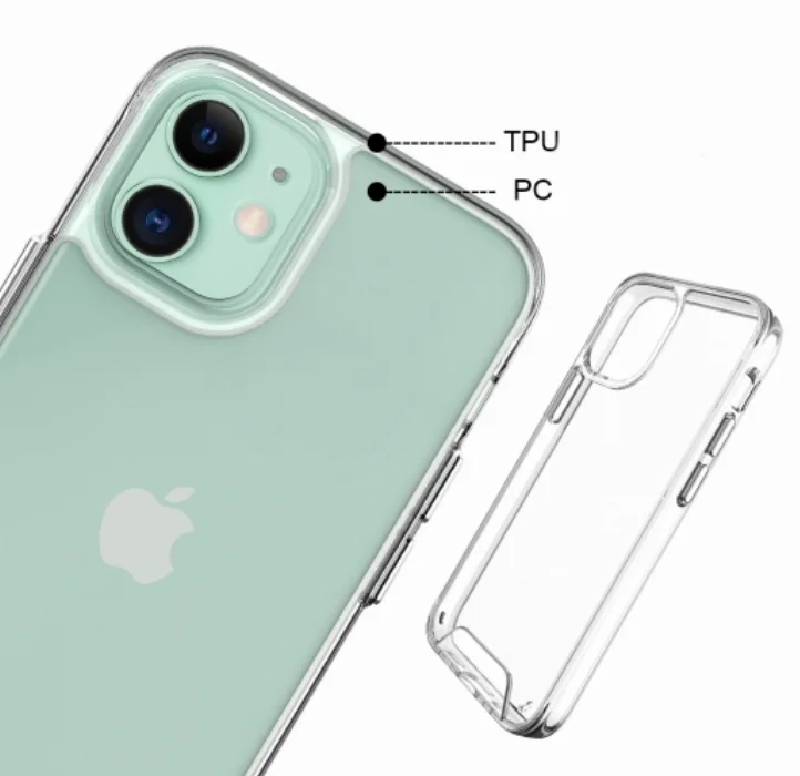 Apple iPhone 12 (6.1) Kılıf Clear Guard Serisi Gard Kapak - Şeffaf