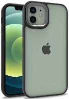 Apple iPhone 12 (6.1) Kılıf Electro Silikon Renkli Flora Kapak - Siyah