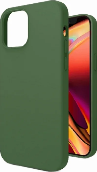 Apple iPhone 12 (6.1) Kılıf İçi Kadife Mat Yüzey LSR Serisi Kapak - Koyu Yeşil