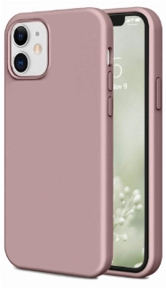 Apple iPhone 12 (6.1) Kılıf İnce Soft Mat Renkli Esnek Silikon Kapak - Rose Gold