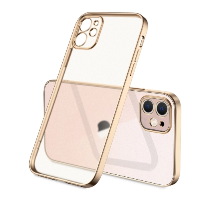 Apple iPhone 12 (6.1) Kılıf Renkli Mat Esnek Kamera Korumalı Silikon G-Box Kapak - Rose Gold