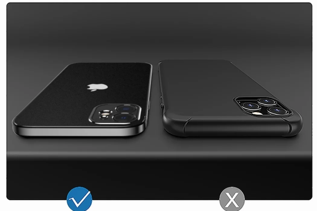 Apple iPhone 12 (6.1) Kılıf Renkli Mat Esnek Kamera Korumalı Silikon G-Box Kapak - Siyah