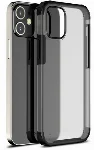 Apple iPhone 12 (6.1) Kılıf Volks Serisi Kenarları Silikon Arkası Şeffaf Sert Kapak - Siyah