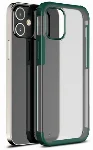 Apple iPhone 12 (6.1) Kılıf Volks Serisi Kenarları Silikon Arkası Şeffaf Sert Kapak - Yeşil