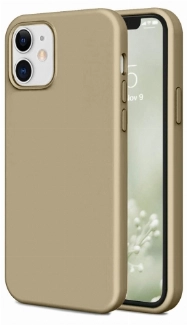 Apple iPhone 12 Mini (5.4) Kılıf İnce Soft Mat Renkli Esnek Silikon Kapak - Gold