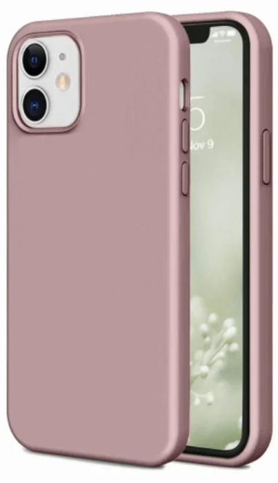 Apple iPhone 12 Mini (5.4) Kılıf İnce Mat Esnek Silikon - Rose Gold