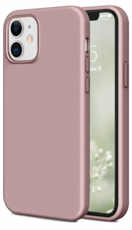 Apple iPhone 12 Mini (5.4) Kılıf İnce Soft Mat Renkli Esnek Silikon Kapak - Rose Gold