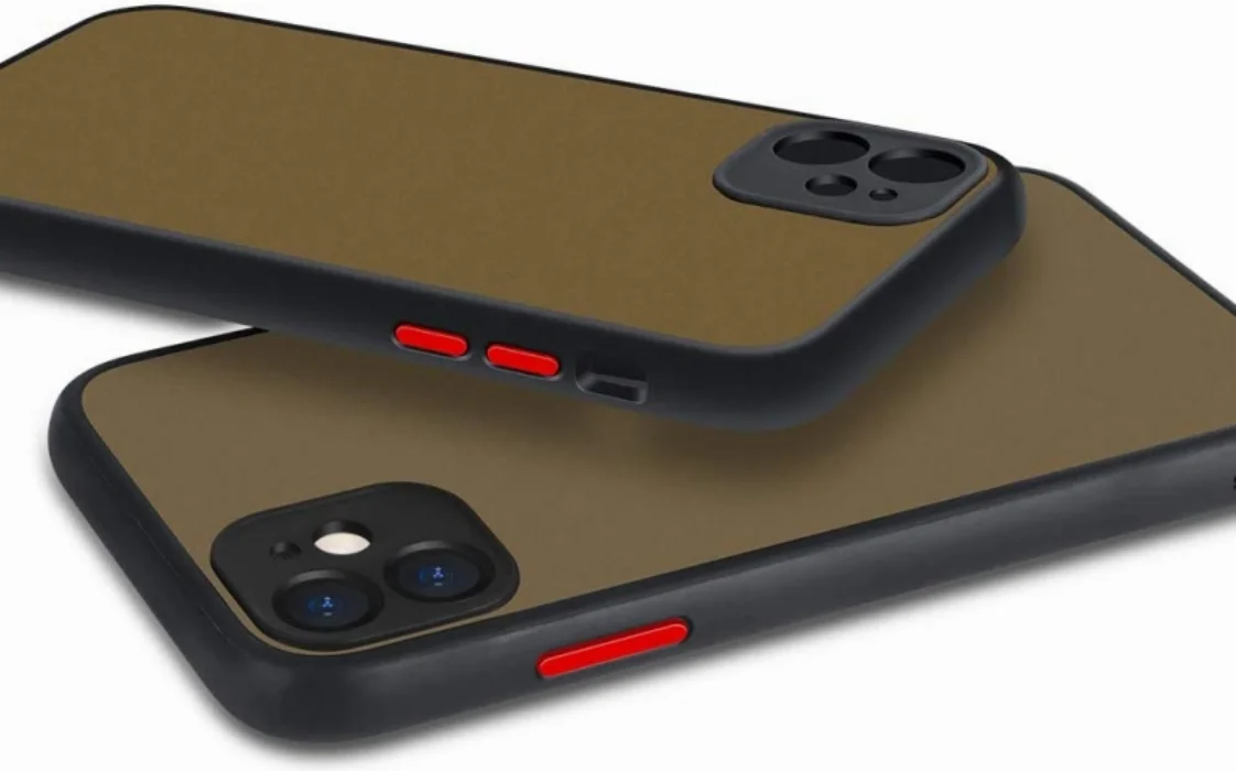 Apple iPhone 12 Mini (5.4) Kılıf Kamera Korumalı Arkası Şeffaf Mat Silikon Kapak - Kırmızı