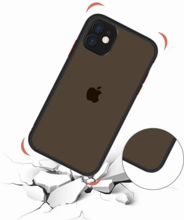 Apple iPhone 12 Mini (5.4) Kılıf Kamera Korumalı Arkası Şeffaf Mat Silikon Kapak - Turkuaz
