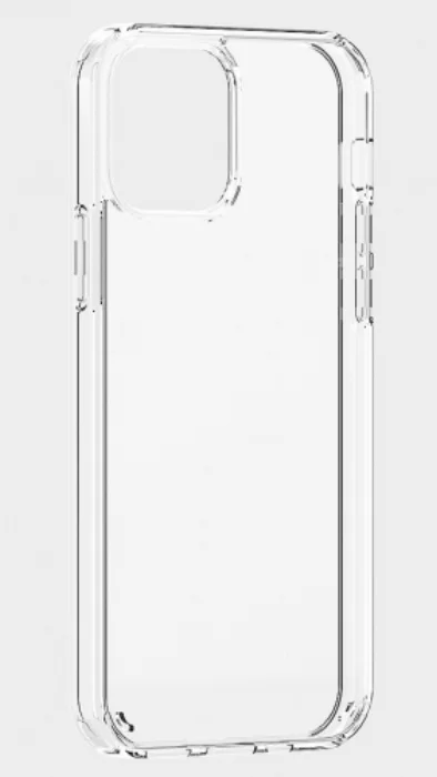Apple iPhone 12 Mini (5.4) Kılıf Korumalı Kenarları Silikon Arkası Sert Coss Kapak  - Şeffaf