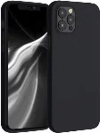 Apple iPhone 12 Pro (6.1) Kılıf İnce Mat Esnek Silikon - Siyah
