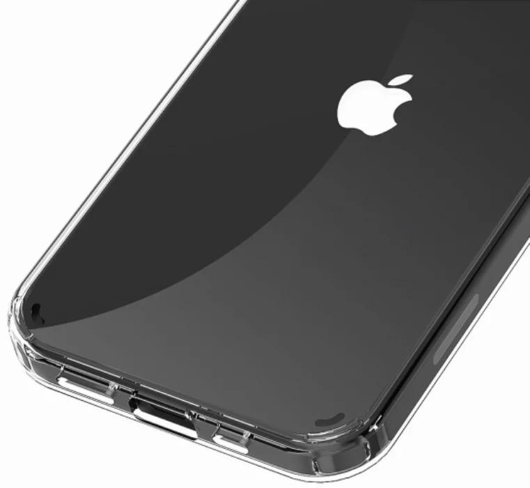 Apple iPhone 12 Pro (6.1) Kılıf Korumalı Kenarları Silikon Arkası Sert Coss Kapak  - Şeffaf