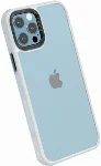 Apple iPhone 12 Pro (6.1) Kılıf Silikon Arkası Şeffaf CANN Kapak - Beyaz