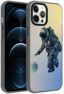 Apple iPhone 12 Pro Max (6.7) Kılıf Desenli Zore Dragon Sert Kapak - Astronot