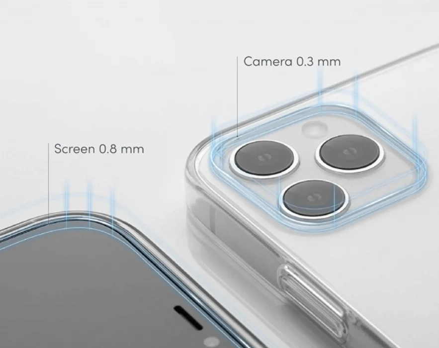 Apple iPhone 12 Pro Max (6.7) Kılıf Ultra İnce Esnek Süper Silikon 0.3mm - Şeffaf
