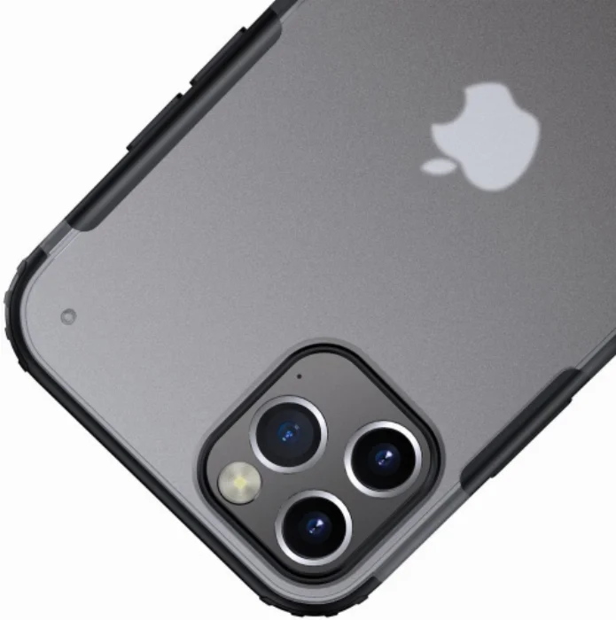 Apple iPhone 12 Pro Max (6.7) Kılıf Volks Serisi Kenarları Silikon Arkası Şeffaf Sert Kapak - Yeşil