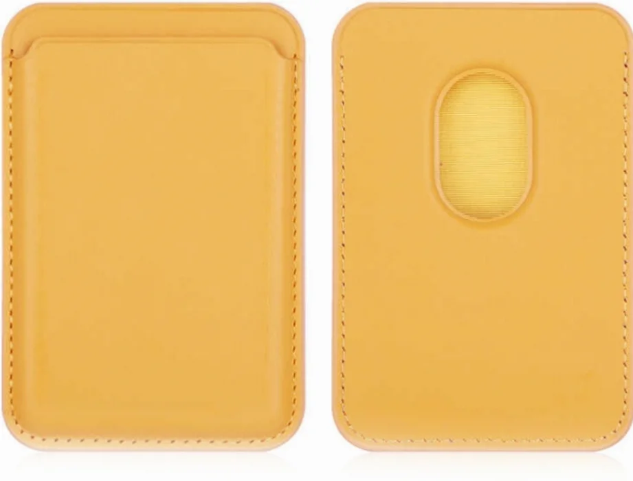 Apple iPhone 12 ve 13 Serisi Kartlık Cardsafe Mıknatıslı - Sarı