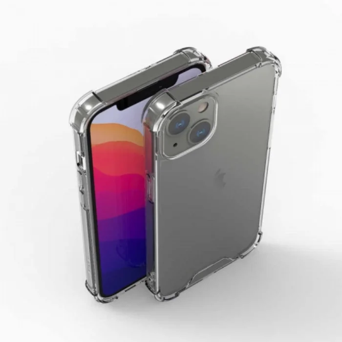 Apple iPhone 13 (6.1) Kılıf Köşe Korumalı Airbag Şeffaf Silikon Anti-Shock