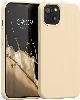 Apple iPhone 13 (6.1) Kılıf İnce Soft Mat Renkli Esnek Silikon Kapak - Gold