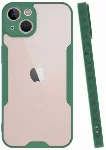 Apple iPhone 13 (6.1) Kılıf Kamera Lens Korumalı Arkası Şeffaf Silikon Kapak - Yeşil