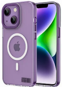 Apple iPhone 13 (6.1) Kılıf Magsafe Şarj Özellikli Youngkit Coloured Glaze Serisi Kapak - Koyu Mor