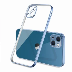 Apple iPhone 13 (6.1) Kılıf Renkli Esnek Kamera Korumalı Silikon G-Box Kapak - Lacivert