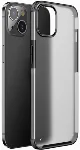Apple iPhone 13 (6.1) Kılıf Volks Serisi Kenarları Silikon Arkası Şeffaf Sert Kapak - Siyah