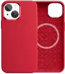 Apple iPhone 13 (6.1) Kılıf Wiwu Magnetic Magsafe Silikon Kapak - Kırmızı
