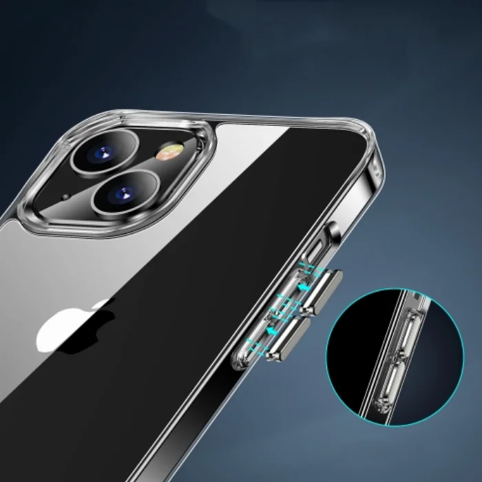 Apple iPhone 13 (6.1) Kılıf Zore Forst Silikon Kapak TPU PC Malzeme 0.4mm - Şeffaf