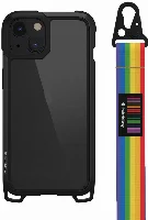 Apple iPhone 13 Boyun Askılı Kompozit Tasarımlı Şok Önleyicili Switcheasy Odyssey Kapak - Rainbow