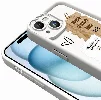 Apple iPhone 13 (6.1) Kılıf Kamera Korumalı Baskılı Arka Yüzey Klas Kapak - Beyaz