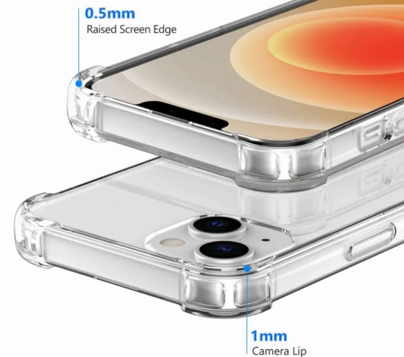 Apple iPhone 13 Mini (5.4) Kılıf Köşe Korumalı Airbag Şeffaf Silikon Anti-Shock