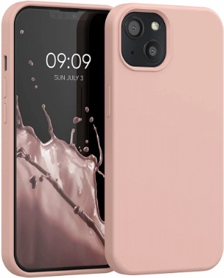 Apple iPhone 13 Mini (5.4) Kılıf İnce Soft Mat Renkli Esnek Silikon Kapak - Rose Gold