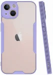 Apple iPhone 13 Mini (5.4) Kılıf Kamera Lens Korumalı Arkası Şeffaf Silikon Kapak - Lila