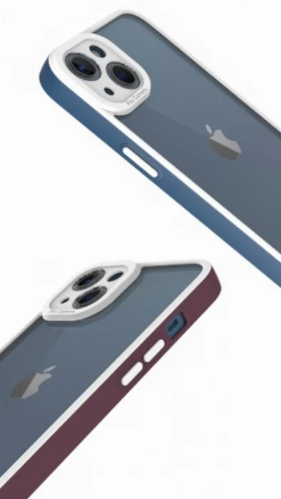 Apple iPhone 13 Mini (5.4) Kılıf Şeffaf Mat Arka Yüzey Silikon Mima Kapak - Siyah