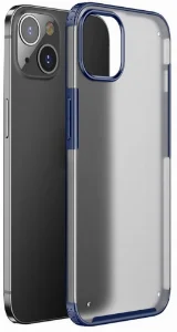 Apple iPhone 13 Mini (5.4) Kılıf Volks Serisi Kenarları Silikon Arkası Şeffaf Sert Kapak - Lacivert