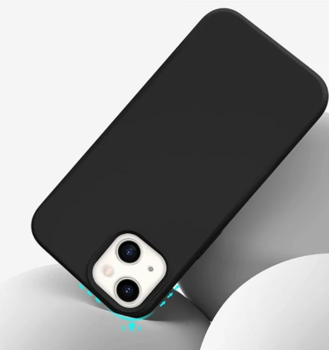 Apple iPhone 13 Mini (5.4) Kılıf Zore Biye Mat Esnek Silikon - Siyah