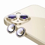 Apple iPhone 13 Mini (5.4) Taşlı Kamera Lens Koruyucu CL-06 - Gold