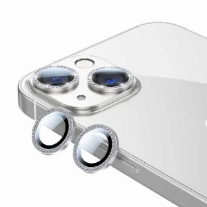 Apple iPhone 13 Mini (5.4) Taşlı Kamera Lens Koruyucu CL-06 - Gri