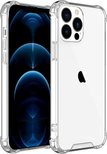 Apple iPhone 13 Pro (6.1) Kılıf Köşe Korumalı Airbag Şeffaf Silikon Anti-Shock