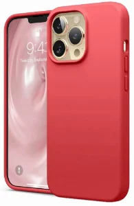 Apple iPhone 13 Pro (6.1) Kılıf İçi Kadife Mat Mara Lansman Silikon Kapak - Kırmızı