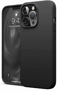 Apple iPhone 13 Pro (6.1) Kılıf İçi Kadife Mat Mara Lansman Silikon Kapak  - Siyah