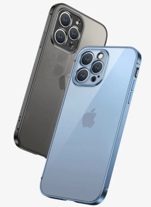 Apple iPhone 13 Pro (6.1) Kılıf Renkli Esnek Kamera Korumalı Silikon G-Box Kapak - Gümüş