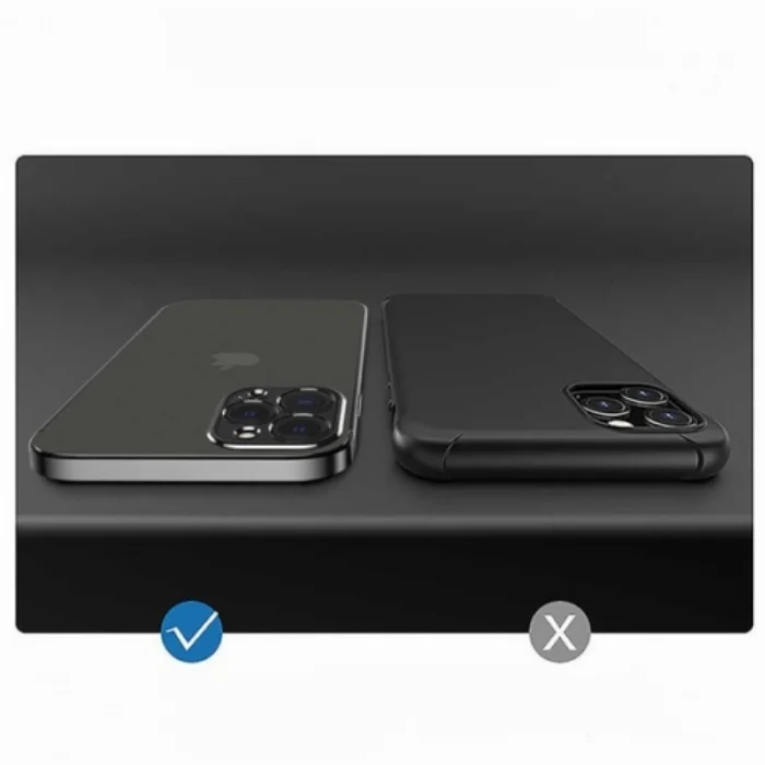 Apple iPhone 13 Pro (6.1) Kılıf Renkli Mat Esnek Kamera Korumalı Silikon G-Box Kapak - Siyah