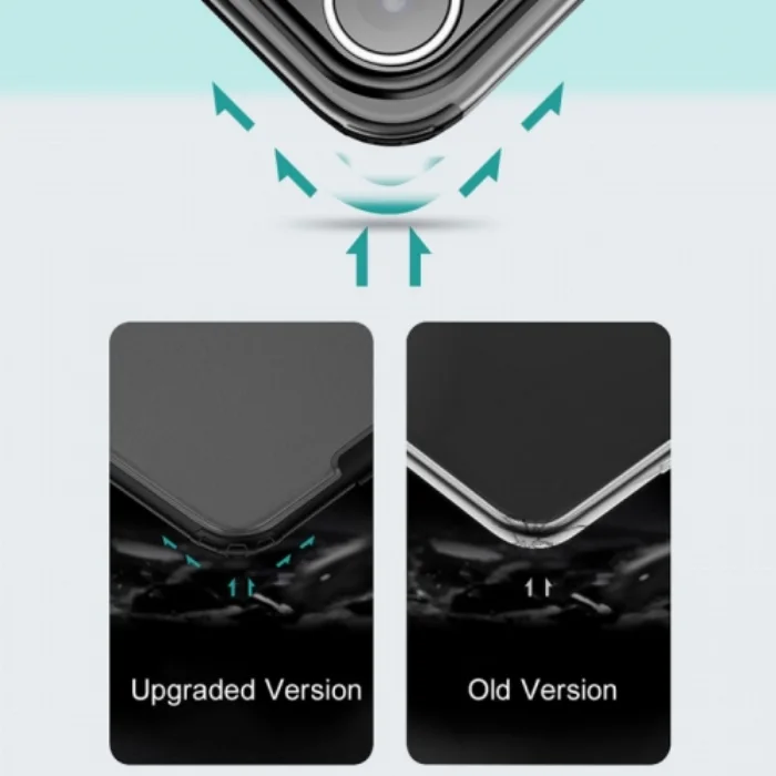 Apple iPhone 13 Pro (6.1) Kılıf Volks Serisi Kenarları Silikon Arkası Şeffaf Sert Kapak - Siyah