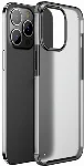 Apple iPhone 13 Pro (6.1) Kılıf Volks Serisi Kenarları Silikon Arkası Şeffaf Sert Kapak - Siyah